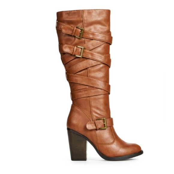 JustFab Shoes - Debrina women's boots, cognac color, size 8.5 used only once✨